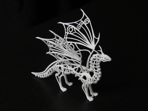 Hollow Butterfly Dragon in White Natural Versatile Plastic