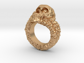 Skull Ring in Natural Bronze: 6.5 / 52.75