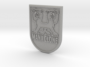 "MANX CLONE" front badge in Aluminum