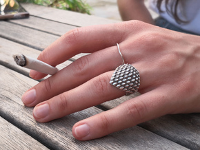 Dragon Scales Ring in Natural Silver: 5.5 / 50.25