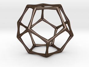 Dodecahedron  in Polished Bronze Steel