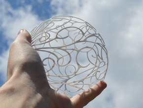 Ball of Winds - Air Element Sculpture in White Natural Versatile Plastic