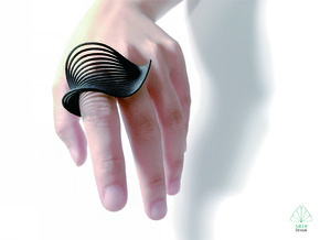 VEIN Ring in Black Natural Versatile Plastic: 9 / 59