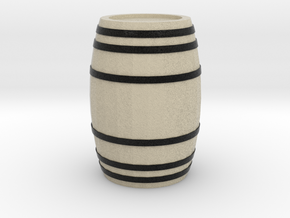 A Wooden Barrel 1:50 in Natural Full Color Sandstone: 1:50