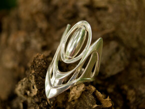 Ring of the Offworlder Size 10 in Polished Silver