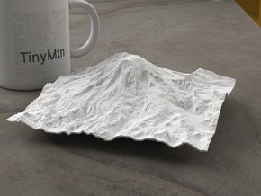 6'' Mt. Rainier, Washington, USA in White Natural Versatile Plastic