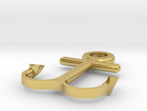 Anchor bracelet in Polished Brass