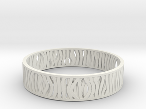Filar bracelet / cuff in White Natural Versatile Plastic