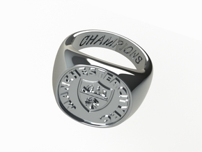 Champions Ring Size M. 16.7mm. Silver. in Polished Silver