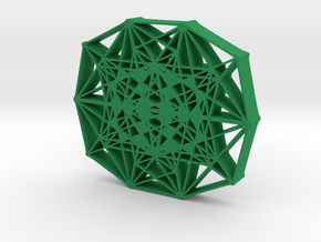 Decagon hangerless pendant in Green Processed Versatile Plastic