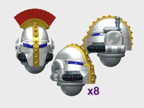 10x Base - Teutonic Helmets : Squad Set in Tan Fine Detail Plastic