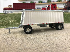 1/64th scale 22' pup Grain trailer body in White Natural Versatile Plastic