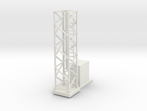 Light Tower Base Site 1-87 HO Scale in White Natural Versatile Plastic
