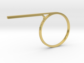Diving Bar Ring_Size 7 in Polished Brass: 7 / 54