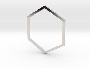 Hexagon 18.19mm in Platinum
