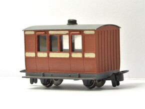 NWNGR 4w coach (009 scale) in Tan Fine Detail Plastic