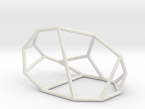 "Irregular" polyhedron no. 1 in White Natural Versatile Plastic: Large