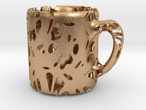 Coffee Cup Bubbles - 3cm Pendant  in Natural Bronze