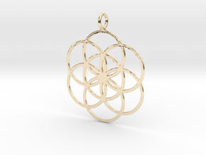 Seed of Life 45mm in 14k Gold Plated Brass