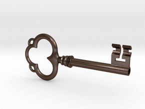Ornate Antique Key in Polished Bronze Steel