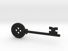 Button Key | Coraline, 2009 in Black Premium Versatile Plastic