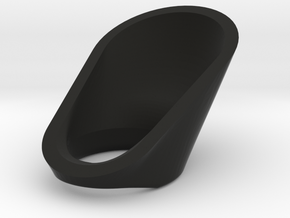 Fitted Archer's Thumb Ring- Version G3.5-20mm  in Black Natural Versatile Plastic