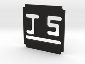 Square with J and S and underlined and bordered in Black Natural Versatile Plastic: Medium