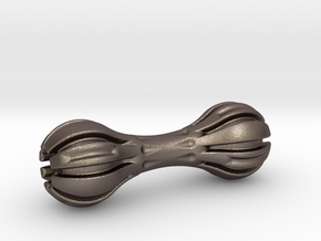 The Castle Knuckle Roller in Polished Bronzed-Silver Steel