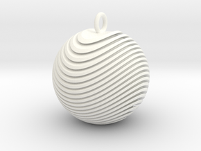 Organio Xmas Ball in White Processed Versatile Plastic