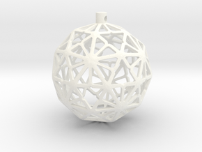 Paraflake Xmas Ball in White Processed Versatile Plastic