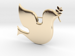 Peace Dove pendant in 14K Yellow Gold