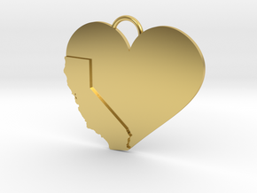 California Heart in Polished Brass