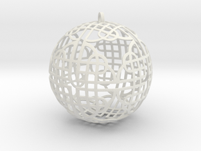 Celtic Knot Ornament in White Natural Versatile Plastic