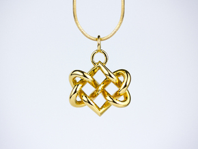 Celtic heart in 14k Gold Plated Brass