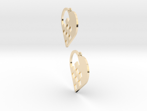 Swedish Heart Earrings in 14k Gold Plated Brass