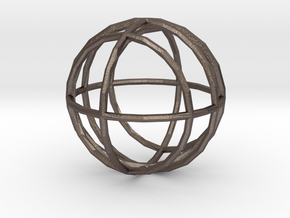 Globe Sphere in Polished Bronzed-Silver Steel