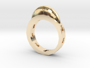 Magnetic buckle ring  in 14K Yellow Gold: Small