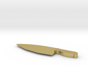 kitchen knife in Natural Brass