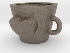 mug in Matte Bronzed-Silver Steel: Medium