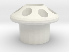 Mushroom Head in White Natural Versatile Plastic