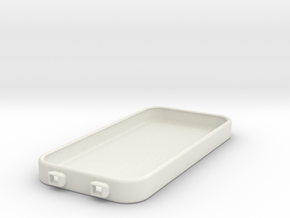  Speaker phone case in White Natural Versatile Plastic: Small
