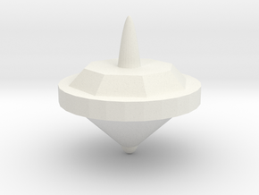 Spinning top in White Natural Versatile Plastic