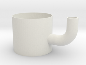 Straw gripper mug in White Natural Versatile Plastic