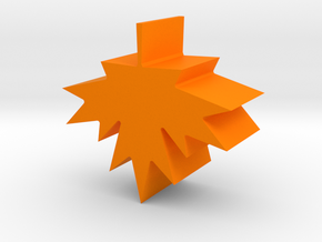 Maple leaf charm in Orange Processed Versatile Plastic