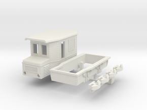 Small narrow gauge electric locomotive (Kit) in White Natural Versatile Plastic