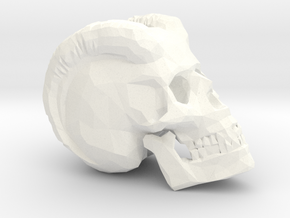 Carved Demon Skull in White Processed Versatile Plastic