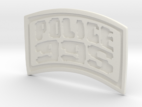 POLICE-995-badge (Uniform) in White Natural Versatile Plastic
