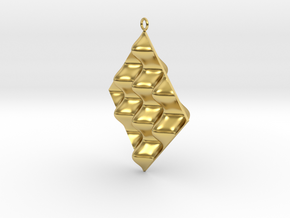 Sine Wave product Earring in Polished Brass