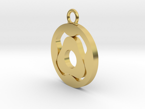 Gerotor Earring 4:3 ratio in Polished Brass