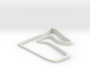 Red Bull Ring 3D with elevation in White Natural Versatile Plastic